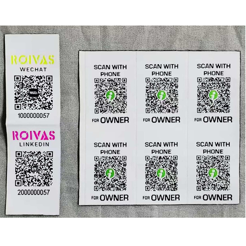  Woven Label with Unique QR Code